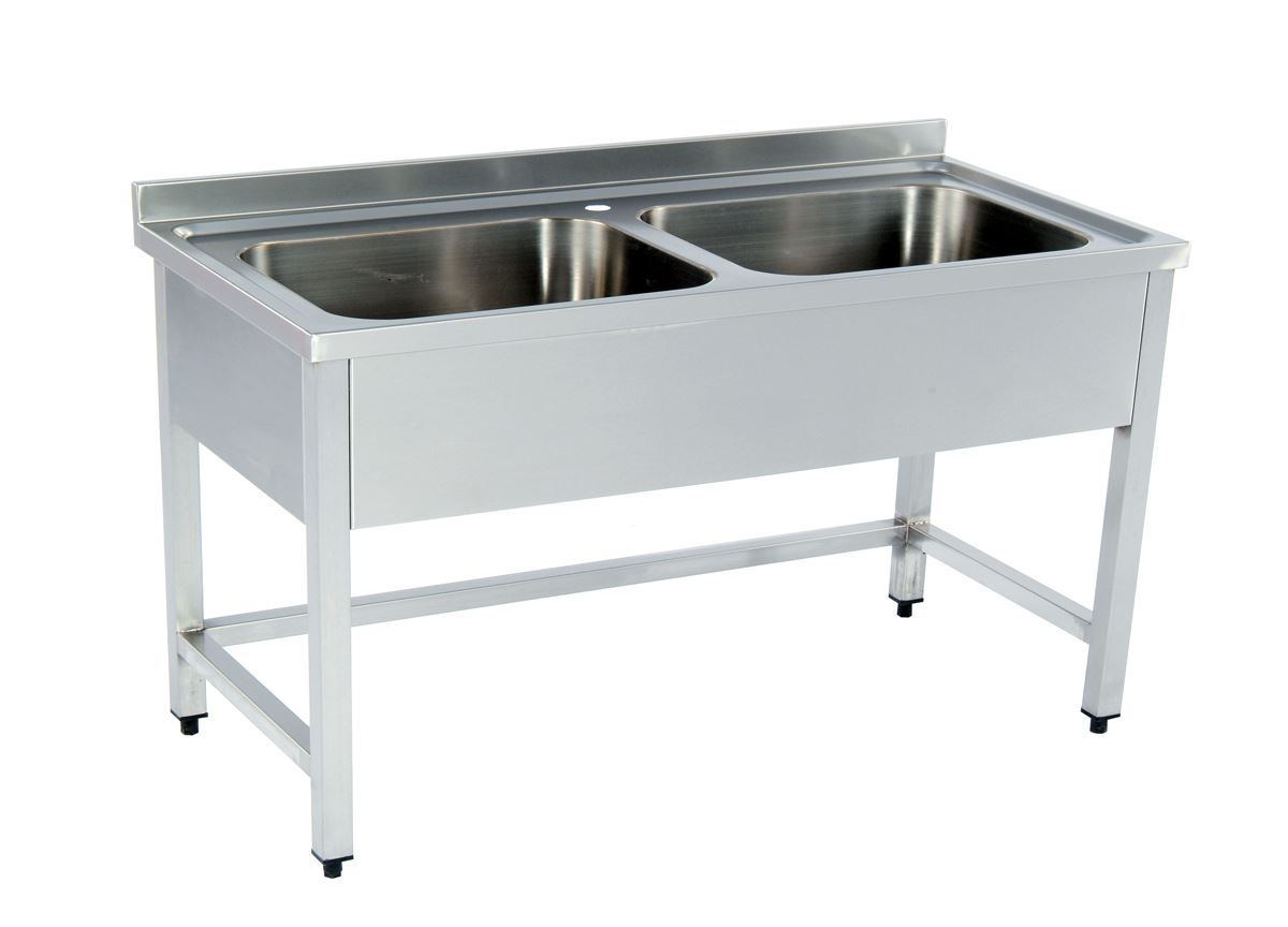 Çift Evyeli Çalışma Tezgahı Alt Tablasız