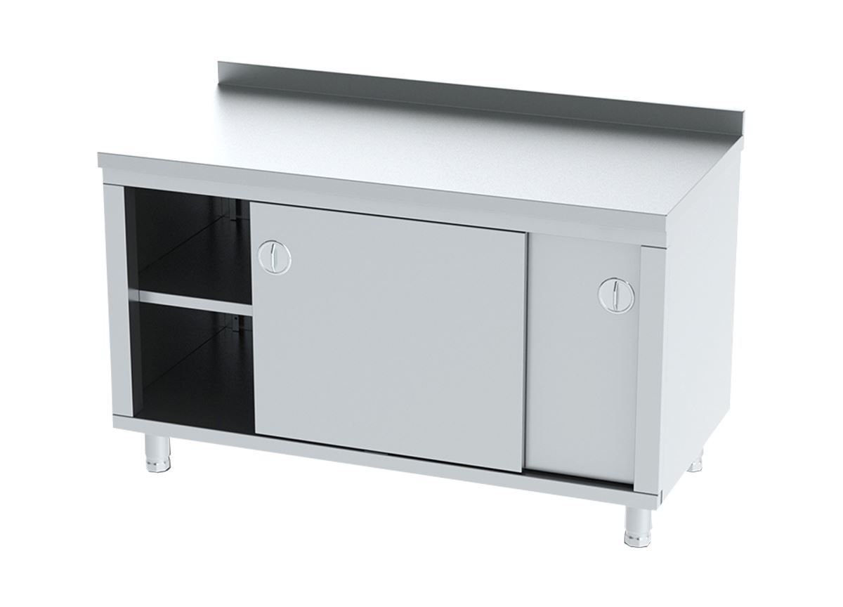 Dolaplı Çalışma Tezgahı Sürgü Kapılı &  Ara Raflı