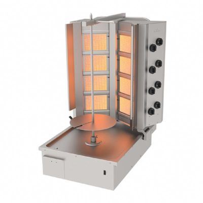 Atalay Bottom Motor V Type Doner Kebab Machine, 4x2 Radiant, Natural Gas