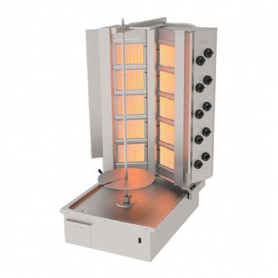 Atalay Bottom Motor V Type Doner Kebab Machine, 5x2 Radiant, Natural Gas