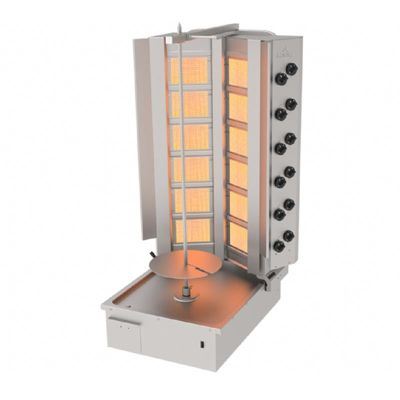 Atalay Bottom Motor V Type Doner Kebab Machine, 6x2 Radiant, Natural Gas