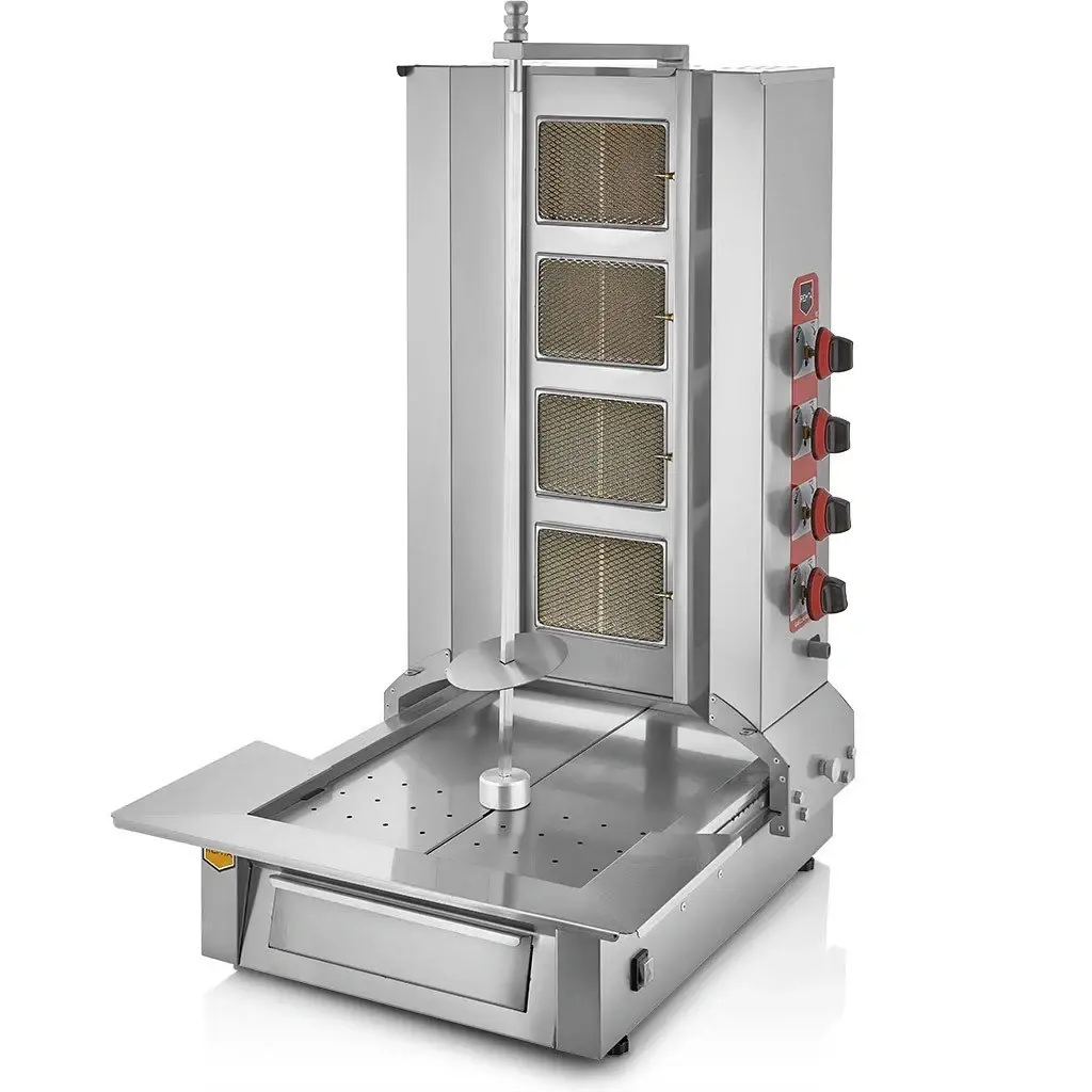 D08(A) 4 Radiant Bottom Motor Gas (CE) Doner Grill