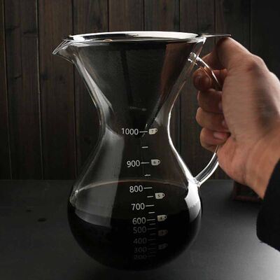 Cam Kahve Demleme - Filtreli 1000 Ml (CK-1000)