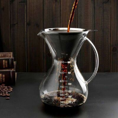 Cam Kahve Demleme - Filtreli 1000 Ml (CK-1000)